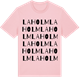 Pink Cotton t-shirt med Laholm ordlek t-shirt