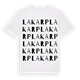 White t-shirt med Lakarp ordlek t-shirt