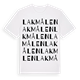 White t-shirt med Lakmålen ordlek t-shirt