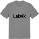 Mid Heather Gray t-shirt med Lakvik fetstil t-shirt