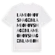 White t-shirt med Lambohovshagen ordlek t-shirt