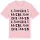 Pink Cotton t-shirt med Lämmen ordlek t-shirt