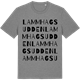 Mid Heather Gray t-shirt med Lammhagsudden ordlek t-shirt