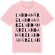 Pink Cotton t-shirt med Landamäre ordlek t-shirt