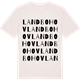 Vintage White t-shirt med Landbohov ordlek t-shirt