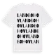 White t-shirt med Landbohov ordlek t-shirt