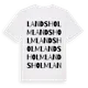 White t-shirt med Landsholm ordlek t-shirt