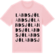 Pink Cotton t-shirt med Landsjö ordlek t-shirt