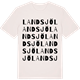 Vintage White t-shirt med Landsjö ordlek t-shirt