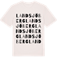 Vintage White t-shirt med Landsjöberg ordlek t-shirt