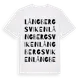 White t-shirt med Långbergsviken ordlek t-shirt