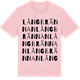 Pink Cotton t-shirt med Långbrännan ordlek t-shirt