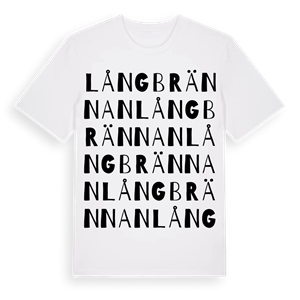 Långbrännan ordlek t-shirt – ekologisk bomull t-shirt från Pinshirt