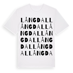 Långdal ordlek t-shirt – ekologisk bomull t-shirt från Pinshirt