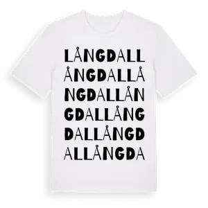 Långdal ordlek t-shirt – ekologisk bomull t-shirt från Pinshirt