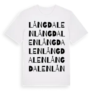 Långdalen ordlek t-shirt – ekologisk bomull t-shirt från Pinshirt