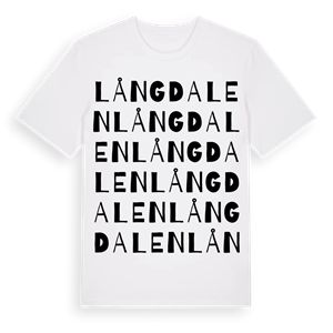 Långdalen ordlek t-shirt – ekologisk bomull t-shirt från PinShirt