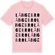 Pink Cotton t-shirt med Långebro ordlek t-shirt
