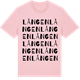 Pink Cotton t-shirt med Lången ordlek t-shirt