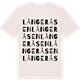 Vintage White t-shirt med Långeråsen ordlek t-shirt