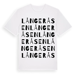 Långeråsen ordlek t-shirt – ekologisk bomull t-shirt från Pinshirt