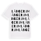 White t-shirt med Långerum ordlek t-shirt