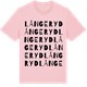 Pink Cotton t-shirt med Långeryd ordlek t-shirt