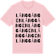 Pink Cotton t-shirt med Långgången ordlek t-shirt