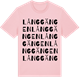 Pink Cotton t-shirt med Långgängen ordlek t-shirt