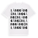 White t-shirt med Långgängen ordlek t-shirt