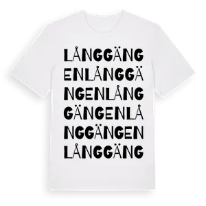 Långgängen ordlek t-shirt – ekologisk bomull t-shirt från Pinshirt