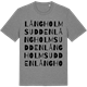 Mid Heather Gray t-shirt med Långholmsudden ordlek t-shirt