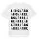 White t-shirt med Långkärr ordlek t-shirt