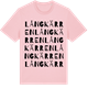 Pink Cotton t-shirt med Långkärren ordlek t-shirt