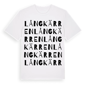 Långkärren ordlek t-shirt – ekologisk bomull t-shirt från Pinshirt