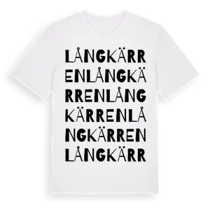 Långkärren ordlek t-shirt – ekologisk bomull t-shirt från Pinshirt