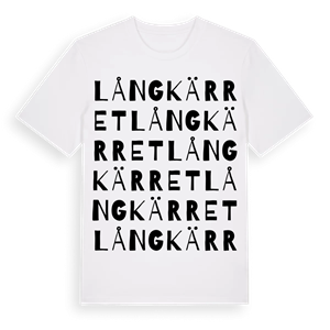 Långkärret ordlek t-shirt – ekologisk bomull t-shirt från Pinshirt