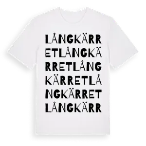 Långkärret ordlek t-shirt – ekologisk bomull t-shirt från Pinshirt
