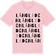 Pink Cotton t-shirt med Långliden ordlek t-shirt