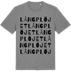 Mid Heather Gray t-shirt med Långplöjet ordlek t-shirt