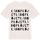 Vintage White t-shirt med Långplöjet ordlek t-shirt