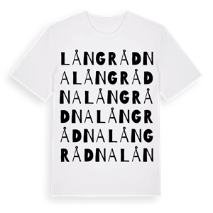 Långrådna ordlek t-shirt – ekologisk bomull t-shirt från Pinshirt