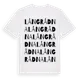 White t-shirt med Långrådna ordlek t-shirt
