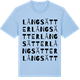 Blue Soul t-shirt med Långsätter ordlek t-shirt