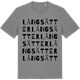 Mid Heather Gray t-shirt med Långsätter ordlek t-shirt