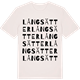 Vintage White t-shirt med Långsätter ordlek t-shirt