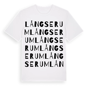 Långserum ordlek t-shirt – ekologisk bomull t-shirt från Pinshirt