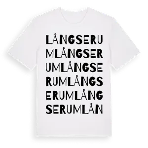 Långserum ordlek t-shirt – ekologisk bomull t-shirt från Pinshirt