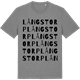 Mid Heather Gray t-shirt med Långstorp ordlek t-shirt