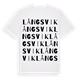 White t-shirt med Långsvik ordlek t-shirt
